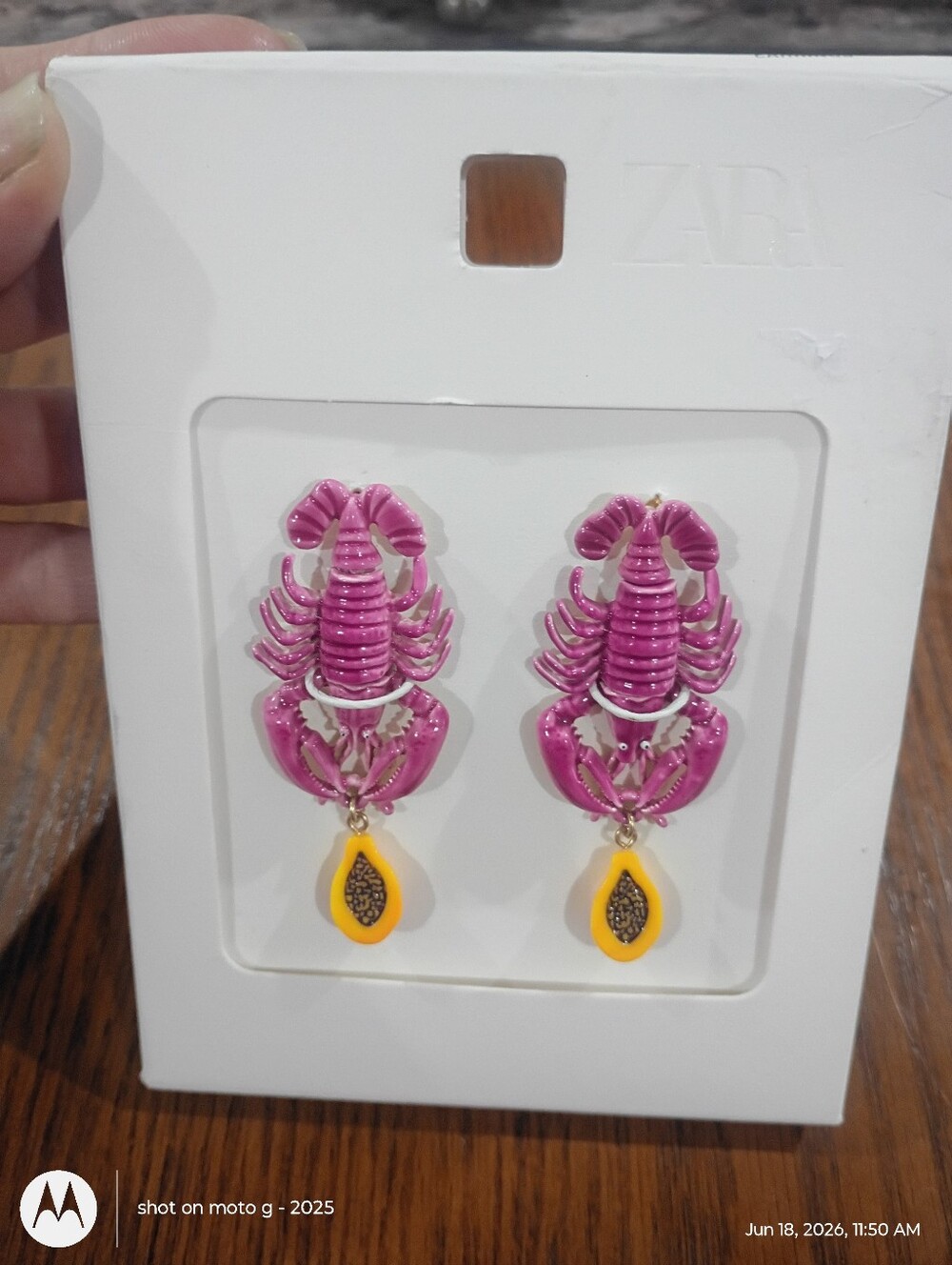 Zara Pink Lobsters Drop Earrings 
🎈SALE🎈